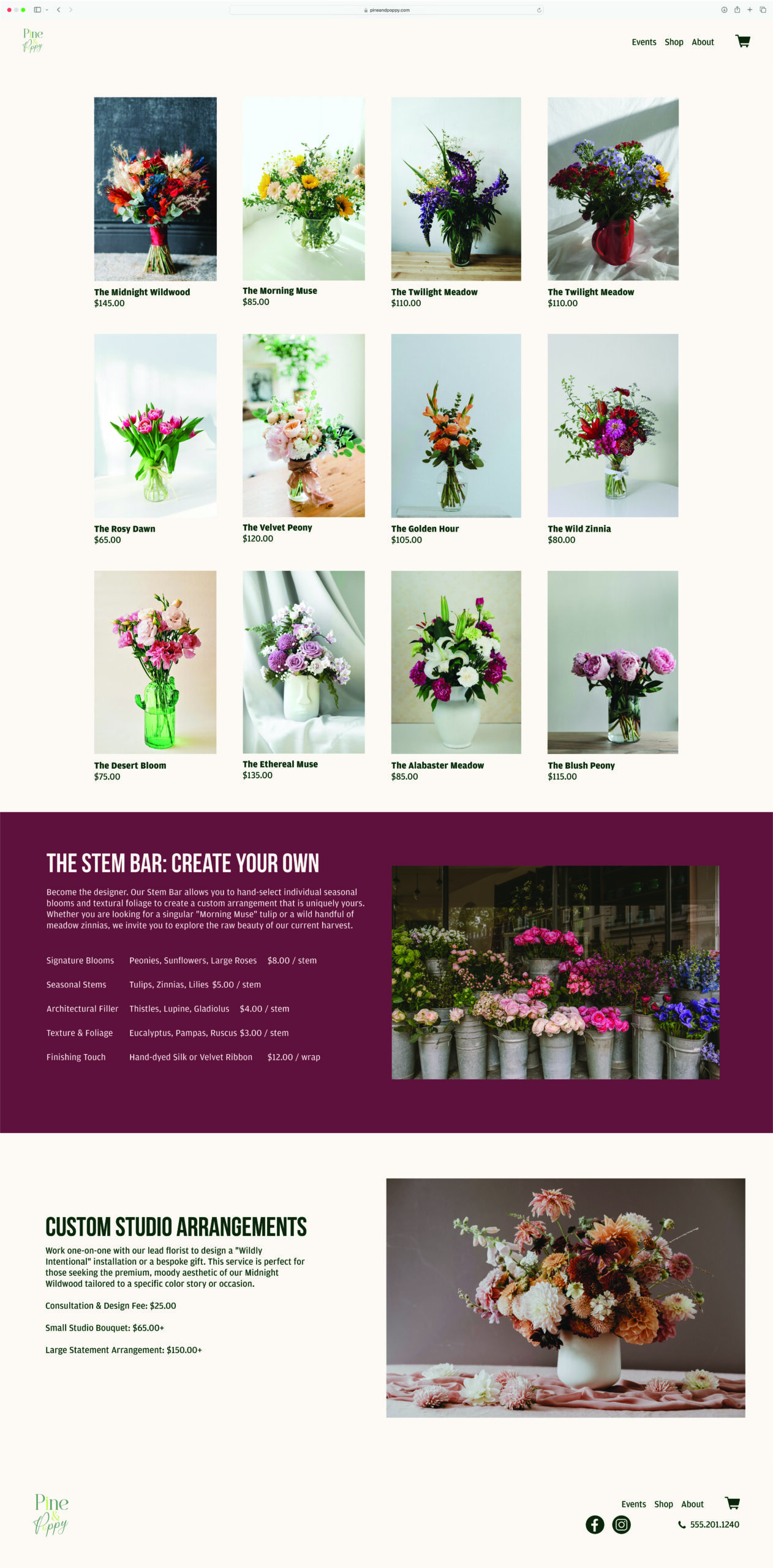 Pine and Poppy Website Mockup-02 Shop Page