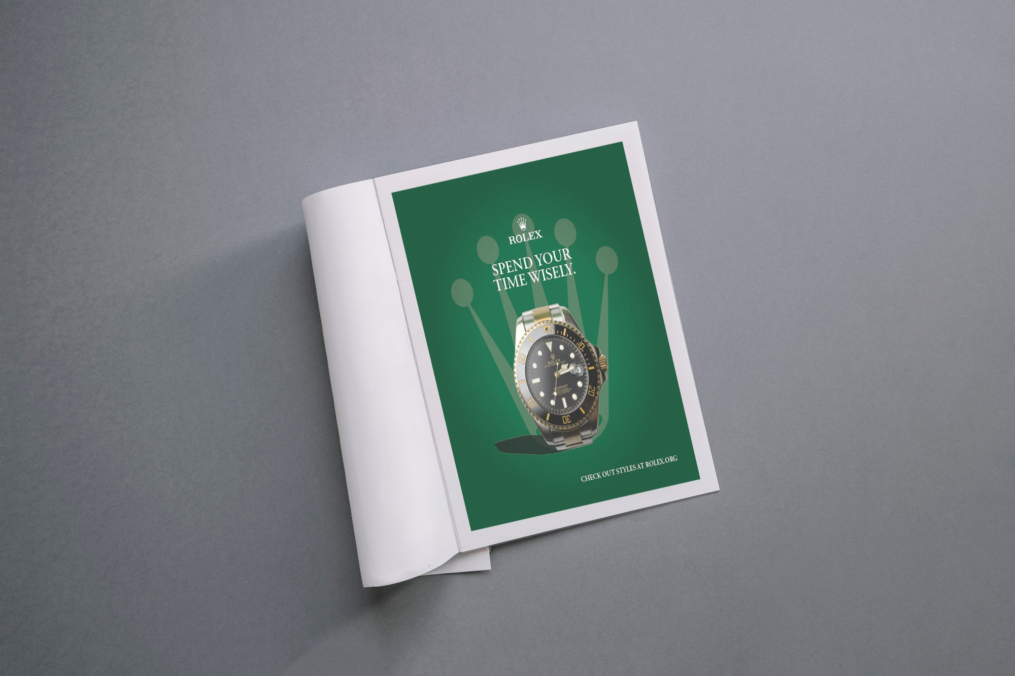 Rolex Magezine Mockup Rolex Magezine Mockup