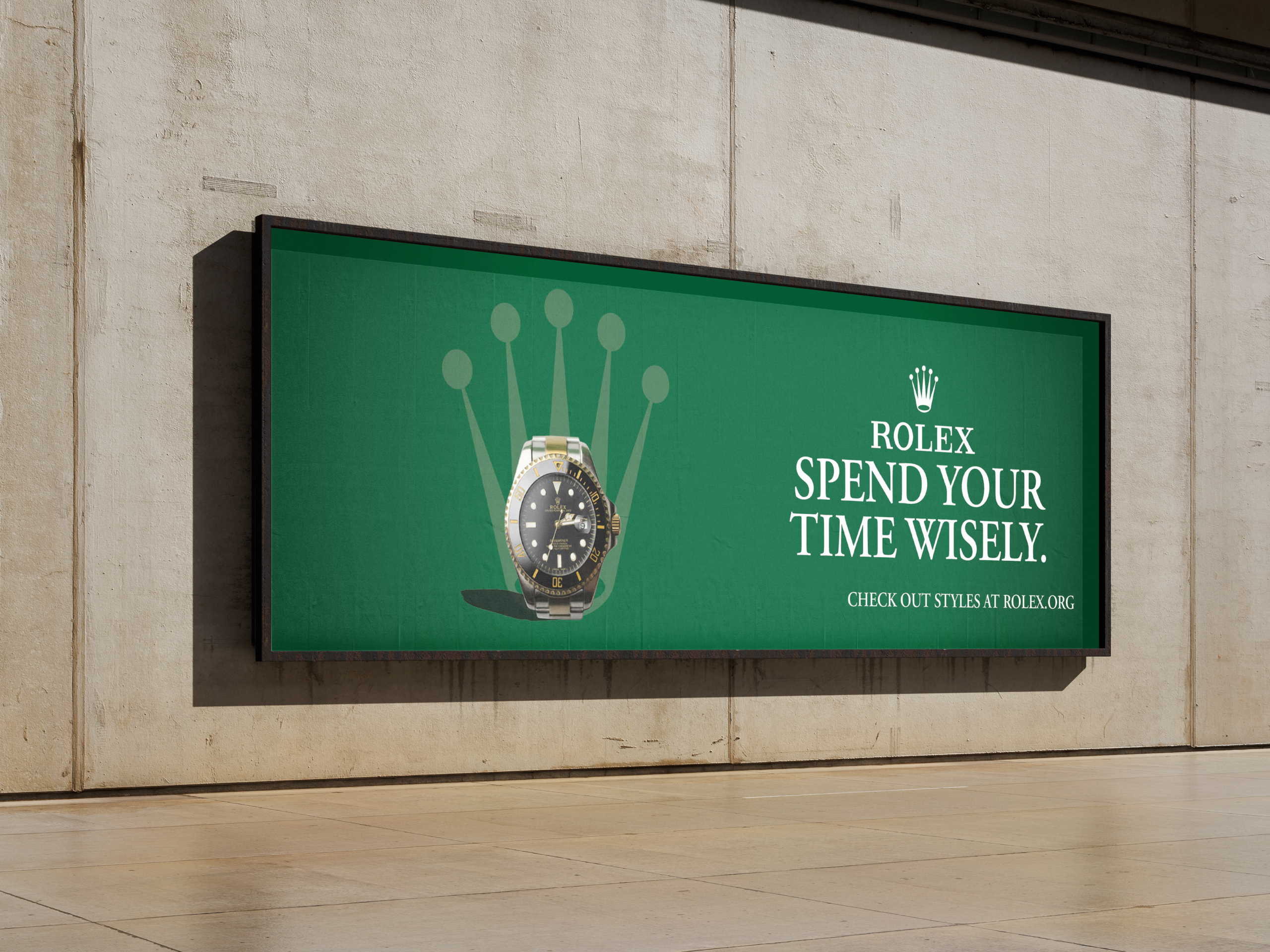 Rolex ad Mockup Rolex ad Mockup
