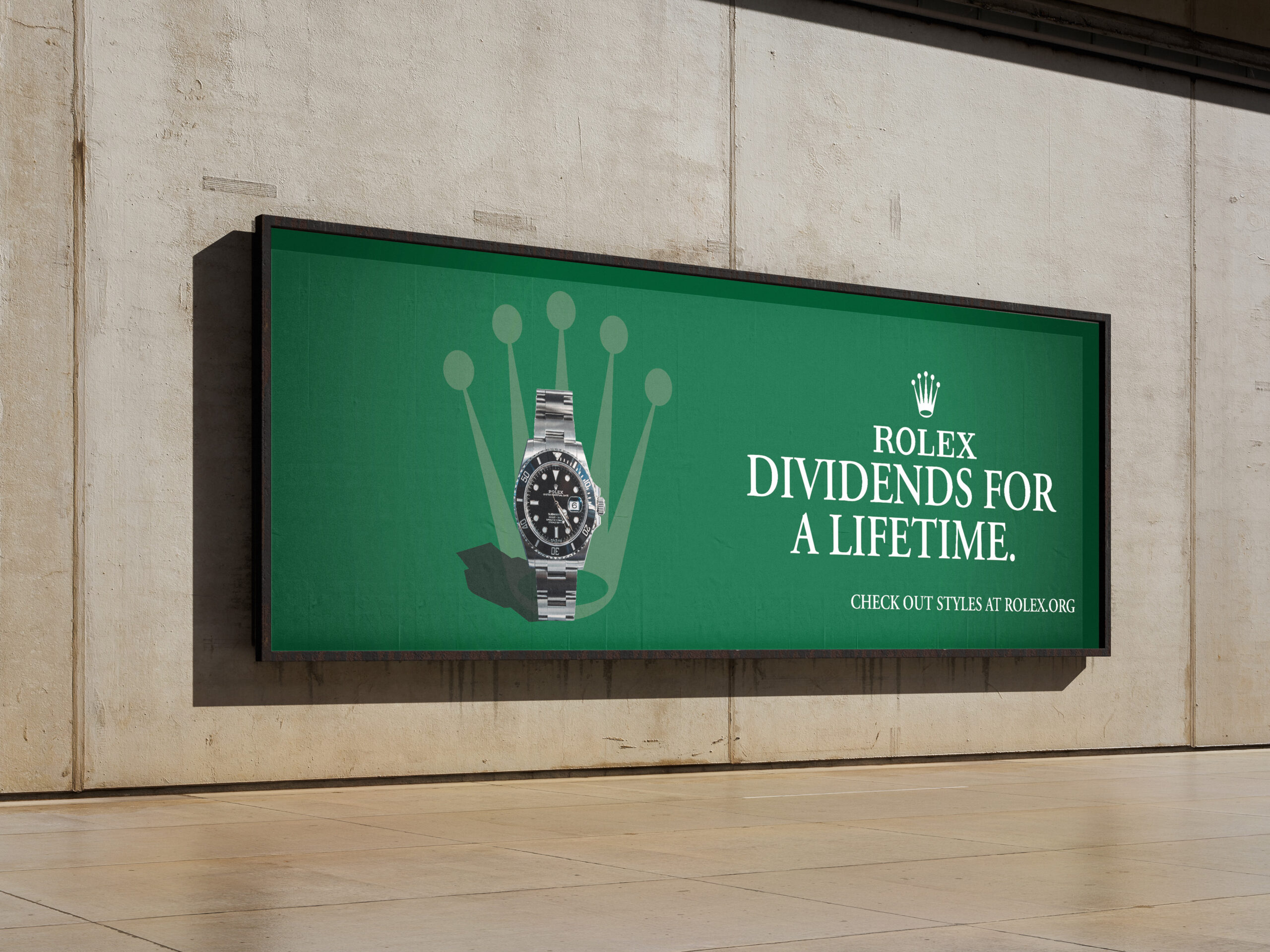 Rolex ad Mockup Rolex ad Mockup