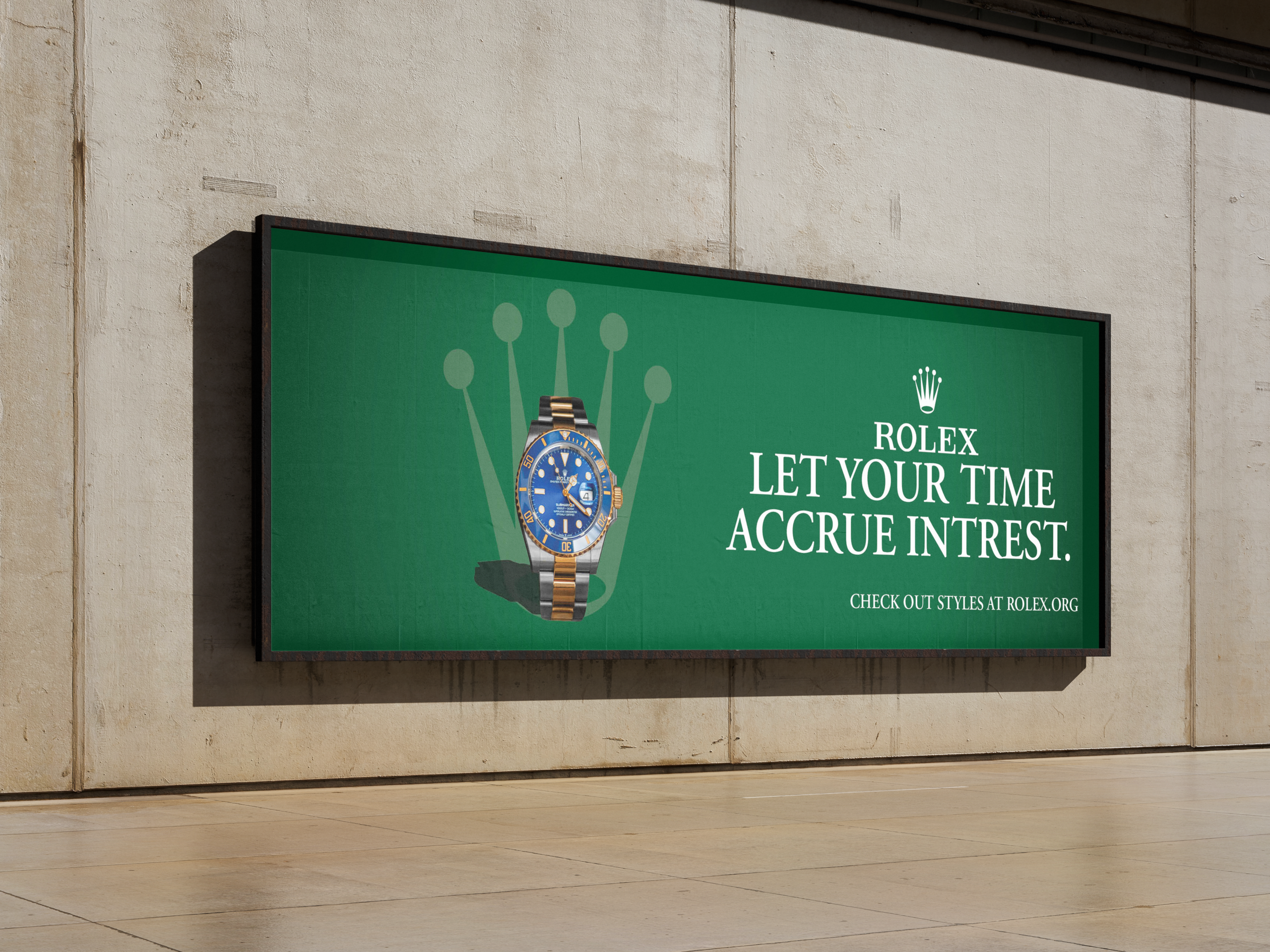 Rolex ad Mockup Rolex ad Mockup